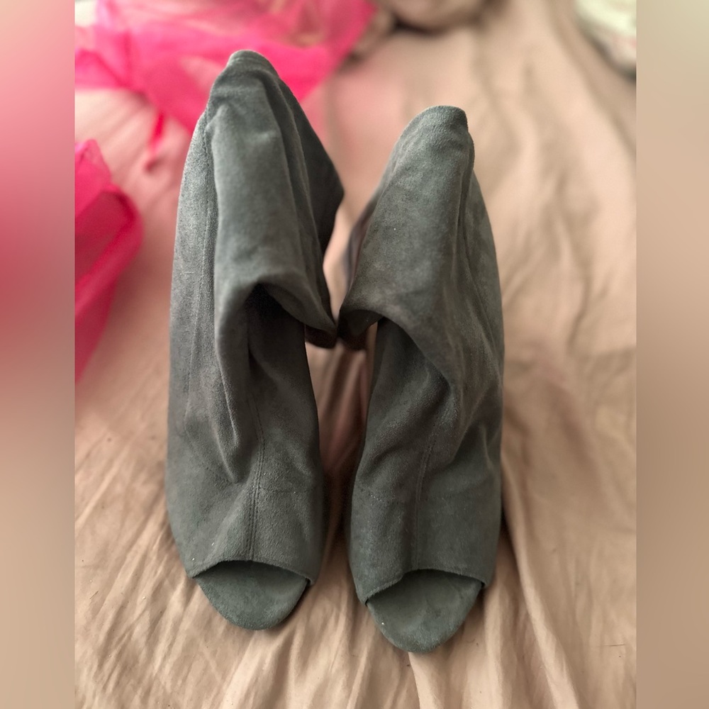 Gray Bootie heels